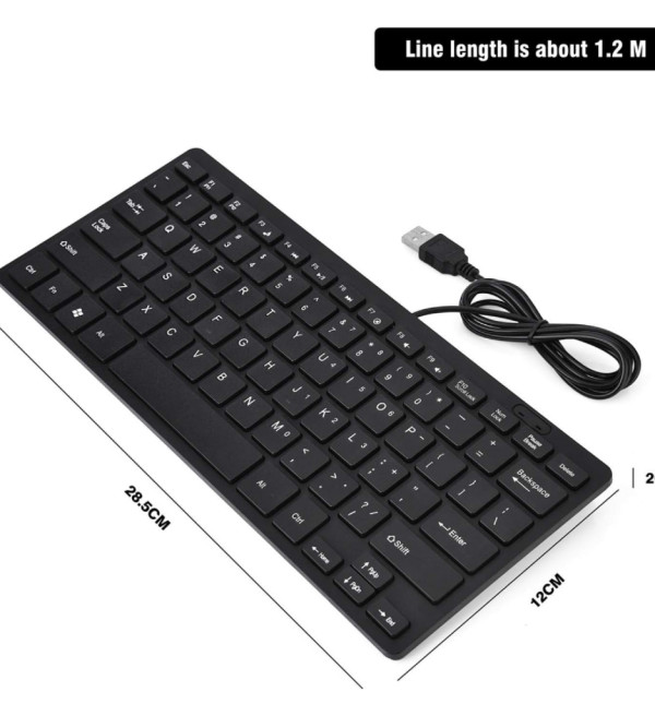 Keyboard kabel usb silent tipis office