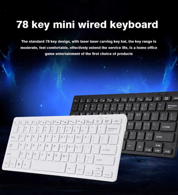 Keyboard kabel usb silent tipis office